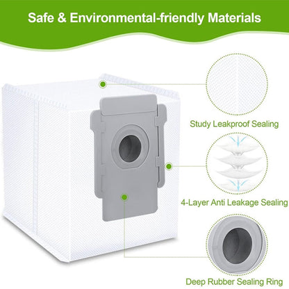 JUNSUNMAY 5 pièces pour iRobot Roomba séries i & s & j i8 / i8+ / s9 / s9+ Sacs d'aspirateur Sacs à poussière pour élimination automatique
