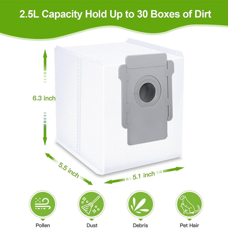 JUNSUNMAY 5 pièces pour iRobot Roomba séries i & s & j i8 / i8+ / s9 / s9+ Sacs d'aspirateur Sacs à poussière pour élimination automatique