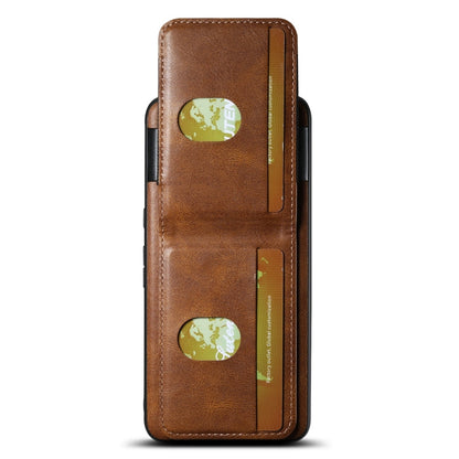 For Google Pixel 8a Suteni H03 Oil Wax Leather Wallet Stand Back Phone Case(Brown)