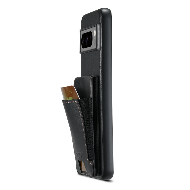 For Google Pixel 7 Suteni H03 Oil Wax Leather Wallet Stand Back Phone Case(Black)