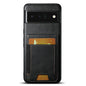 For Google Pixel 6 Pro Suteni H03 Oil Wax Leather Wallet Stand Back Phone Case(Black)
