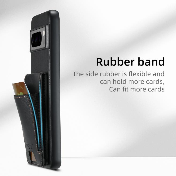 For Google Pixel 9 Pro XL Suteni H03 Oil Wax Leather Wallet Stand Back Phone Case(Black)