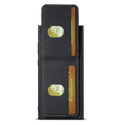 For Samsuny Galaxy S24 Ultrra 5G Suteni H03 Litchi Leather Card Bag Stand Back Phone Case(Black)