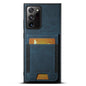For Samsuny Galaxy Note20 5G Suteni H03 Litchi Leather Card Bag Stand Back Phone Case(Blue)