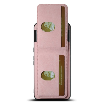 For Google Pixel 8a Suteni H03 Litchi Leather Card Bag Stand Back Phone Case(Pink)