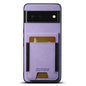 For Google Pixel 6 Suteni H03 Litchi Leather Card Bag Stand Back Phone Case(Purple)