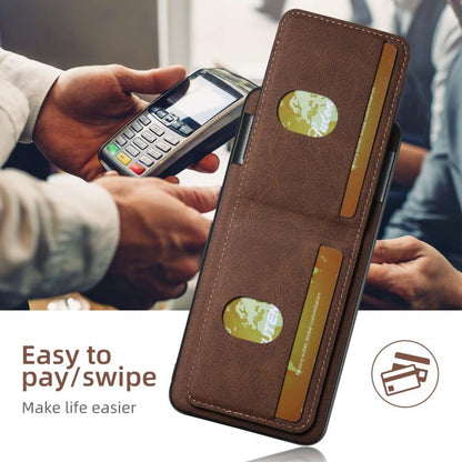 For Google Pixel 10 Suteni H03 Litchi Leather Card Bag Stand Back Phone Case(Brown)