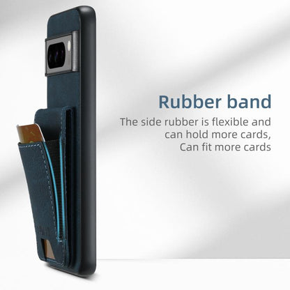 For Google Pixel 10 Pro Suteni H03 Litchi Leather Card Bag Stand Back Phone Case(Blue)
