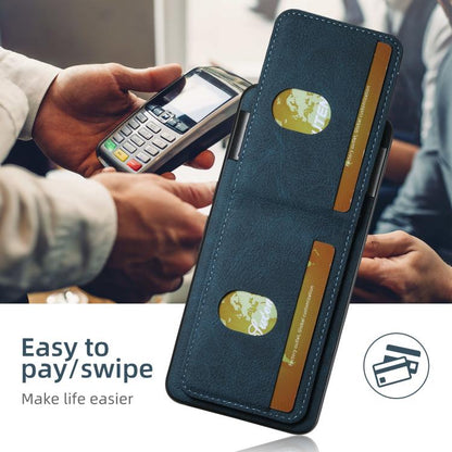 For Google Pixel 10 Pro XL Suteni H03 Litchi Leather Card Bag Stand Back Phone Case(Blue)