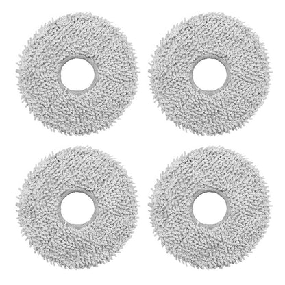 JUNSUNMAY 4pcs Washable Mop Pads Replacement for ECOVACS DEEBOT X1 Turbo / X2 Omni / T20 Pro(Grey)