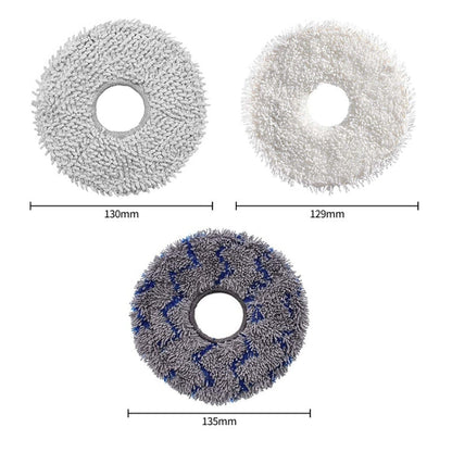 JUNSUNMAY 4pcs Washable Mop Pads Replacement for ECOVACS DEEBOT X1 Turbo / X2 Omni / T20 Pro(Grey)