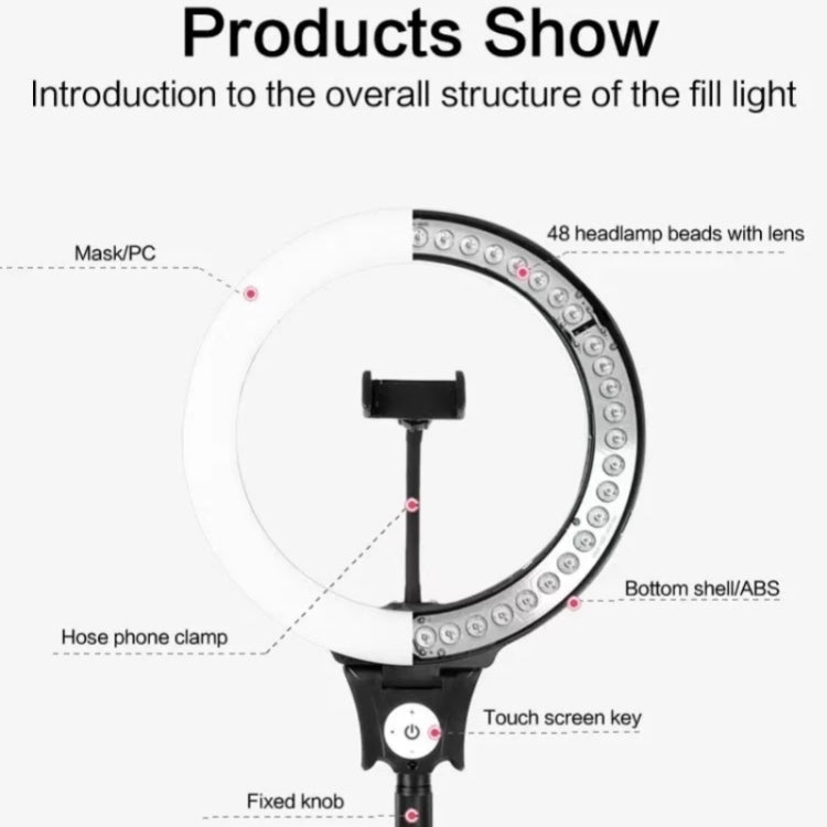 Anneau lumineux vidéo JMARY FM-12R LED de remplissage pour photographie, 12 pouces (prise US)