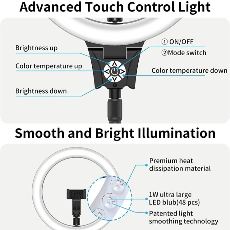 Anneau lumineux vidéo JMARY FM-12R LED de remplissage pour photographie, 12 pouces (prise US)