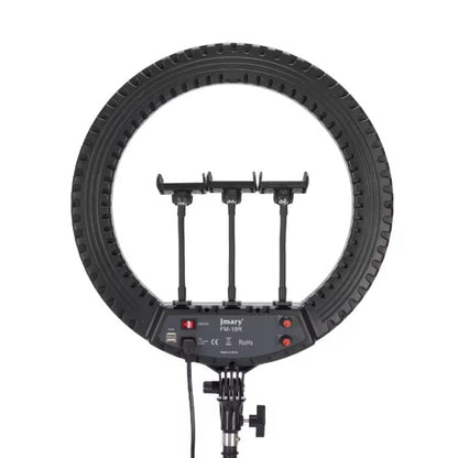 JMARY FM-18R LED Beauty Ring Light 18-inch Photography Live Streaming Fill Light(EU Plug)