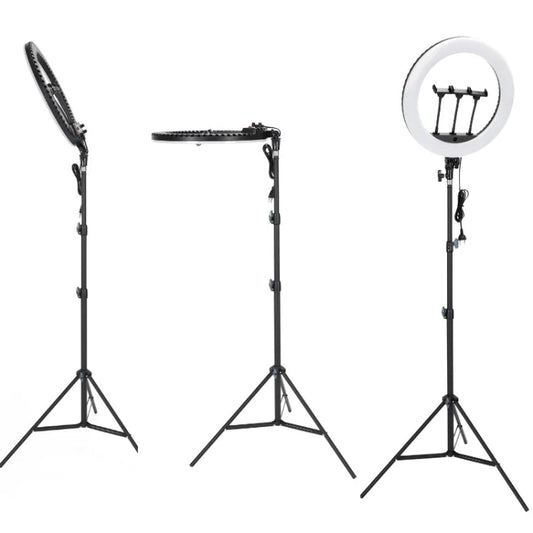 JMARY FM-18R LED Beauty Ring Light 18-inch Photography Live Streaming Fill Light(EU Plug)