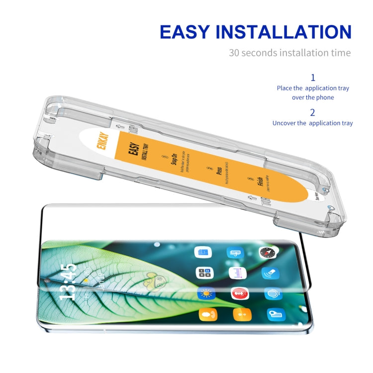 Pour Honor 50 Pro Film de protection en verre trempé ENKAY Easy Install avec colle latérale et bords incurvés