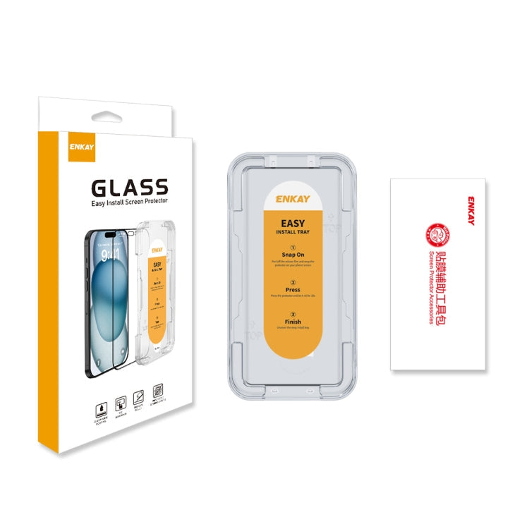 For Honor 100 ENKAY Easy Install Hot Bending Side Glue Tempered Glass Film