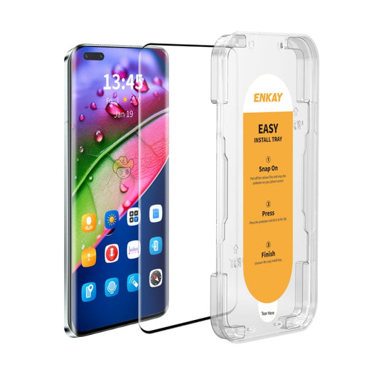 For Huawei Nova 10 Pro / 11 Pro / 11 Ultra ENKAY Easy Install Hot Bending Side Glue Tempered Glass Film
