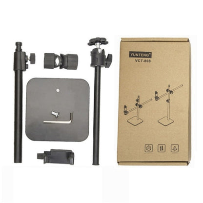 YUNTENG VCT-808 Table Phone Clip Holder Microphone DSLR Camera Desktop Mount Stand