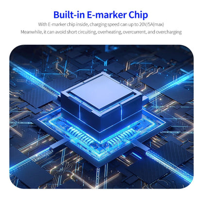 ENKAY PD100W 2-in-1 Type-C to Type-C / 8 Pin Fast Charging Cable with E-Marker, Cable Length:2m