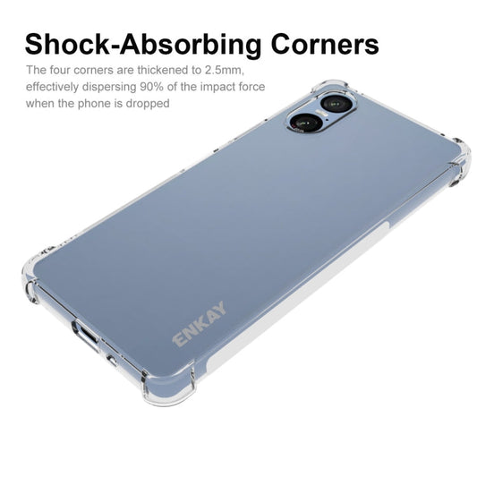 Pour la coque de téléphone antichoc en TPU transparent ENKAY Hat-Prince Sony Xperia 10 VI