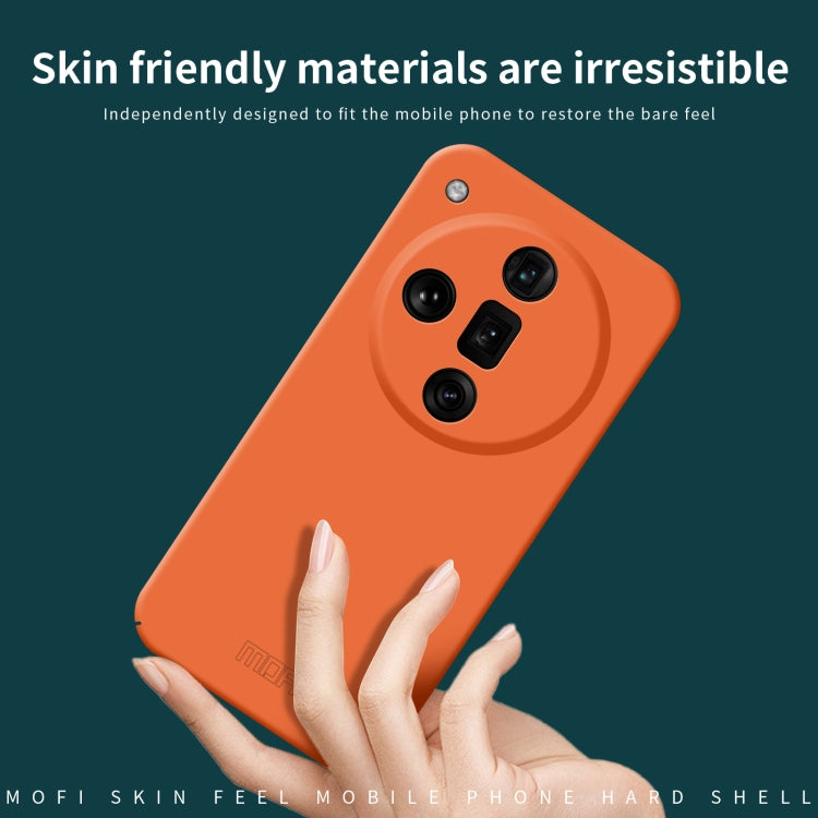 For OPPO Find X7 MOFI Qin Series Skin Feel All-inclusive PC Phone Case(Beige)