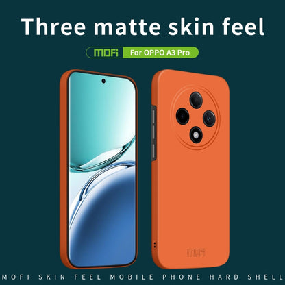 Pour OPPO A3 Pro Étui de téléphone en PC tout compris Mofi Qin Series Skin Feel (Vert)