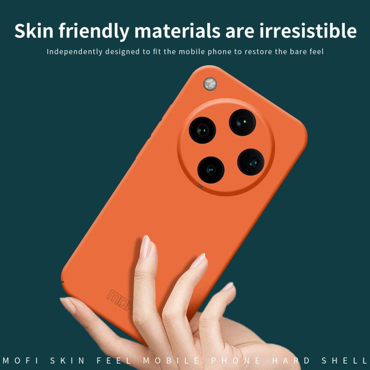 Pour OPPO Find X8 Pro, étui de protection intégral en PC de la série Qin de MOFI (Orange)