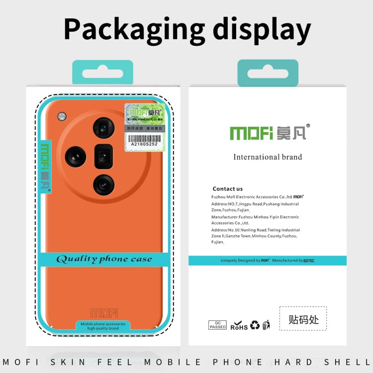 Pour OPPO A3 Pro Étui de téléphone en PC tout compris Mofi Qin Series Skin Feel (Vert)