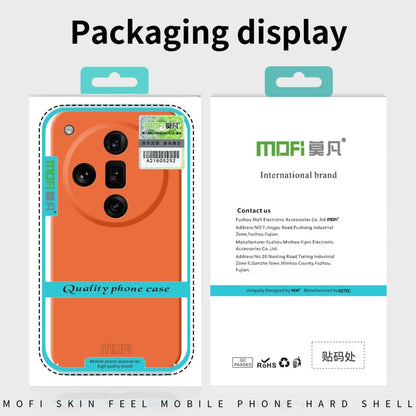 Pour OPPO A3 Pro Étui de téléphone en PC tout compris Mofi Qin Series Skin Feel (Vert)