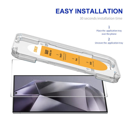 For Samsung Galaxy S24 Ultra 5G ENKAY Easy Install 0.18mm High Alumina Silicon Full Glass Film, Support Ultrasonic Unlock