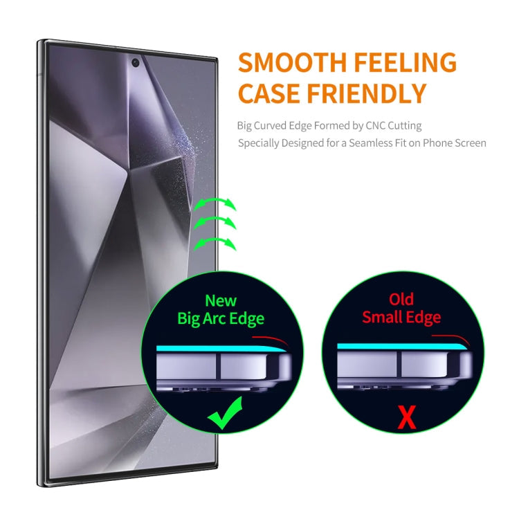 For Samsung Galaxy S24 Ultra 5G ENKAY Easy Install 0.18mm High Alumina Silicon Full Glass Film, Support Ultrasonic Unlock