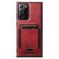 For Samsung Galaxy Note20 Ultra Suteni H17 Oil Eax Leather MagSafe Detachable Wallet Phone Case(Red)