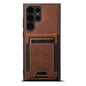 For Samsung Galaxy S24 Ultra 5G Suteni H17 Litchi Texture Leather MagSafe Detachable Wallet Phone Case(Brown)
