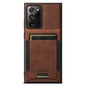 For Samsung Galaxy Note20 Suteni H17 Litchi Texture Leather MagSafe Detachable Wallet Phone Case(Brown)
