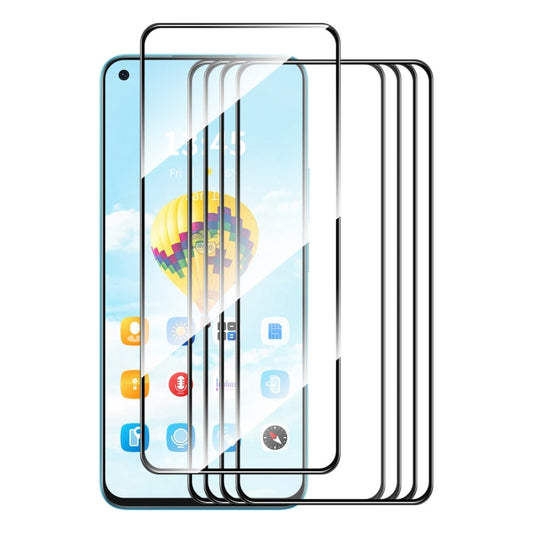 For OPPO K10 Pro 5pcs ENKAY Full Glue High Aluminum-silicon Tempered Glass Film