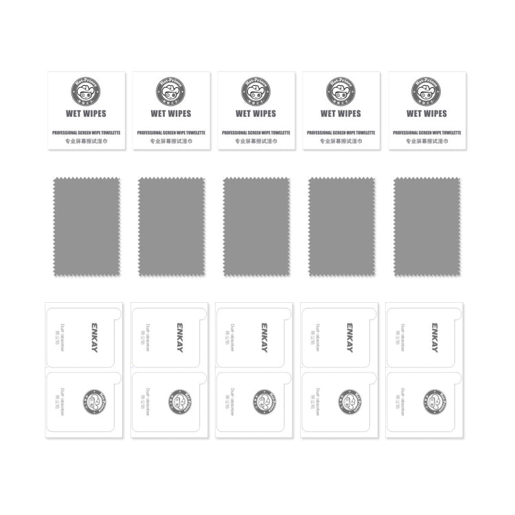 For OPPO A1x 5pcs ENKAY Full Glue High Aluminum-silicon Tempered Glass Film