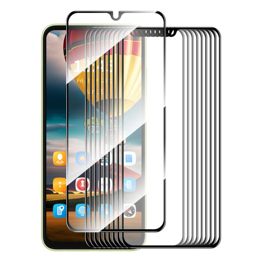 For vivo V25 10pcs ENKAY Full Glue High Aluminum-silicon Tempered Glass Film