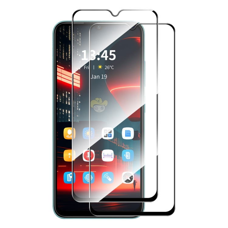 For Nokia C300 2pcs ENKAY Full Glue High Aluminum-silicon Tempered Glass Film