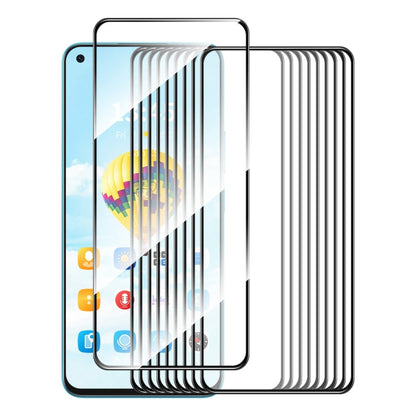 For Realme 9 Pro+ 10pcs ENKAY Full Glue High Aluminum-silicon Tempered Glass Film