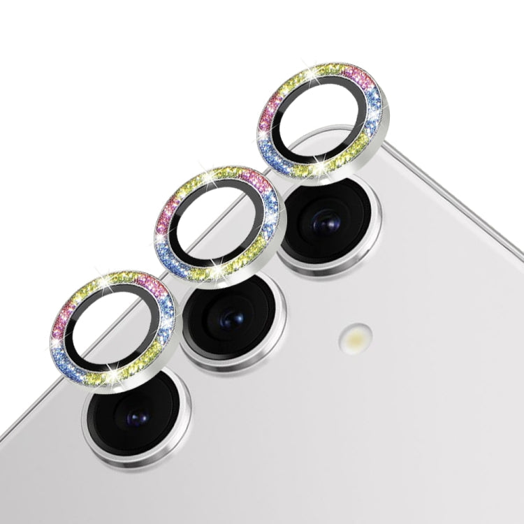 For Samsung Galaxy S24 5G NORTHJO Camera Lens Bling Glitter Metal Ring Tempered Glass Film(Colorful)