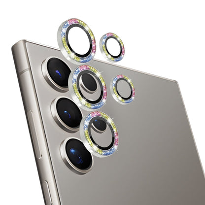 For Samsung Galaxy S24 Ultra 5G NORTHJO Camera Lens Bling Glitter Metal Ring Tempered Glass Film(Colorful)