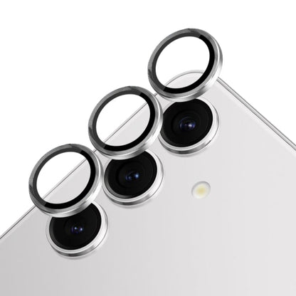 For Samsung Galaxy S24+ 5G NORTHJO Camera LensCD Vein Metal Ring Tempered Glass Film(Silver)