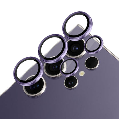 For Samsung Galaxy S24 Ultra 5G NORTHJO Camera LensCD Vein Metal Ring Tempered Glass Film(Purple)