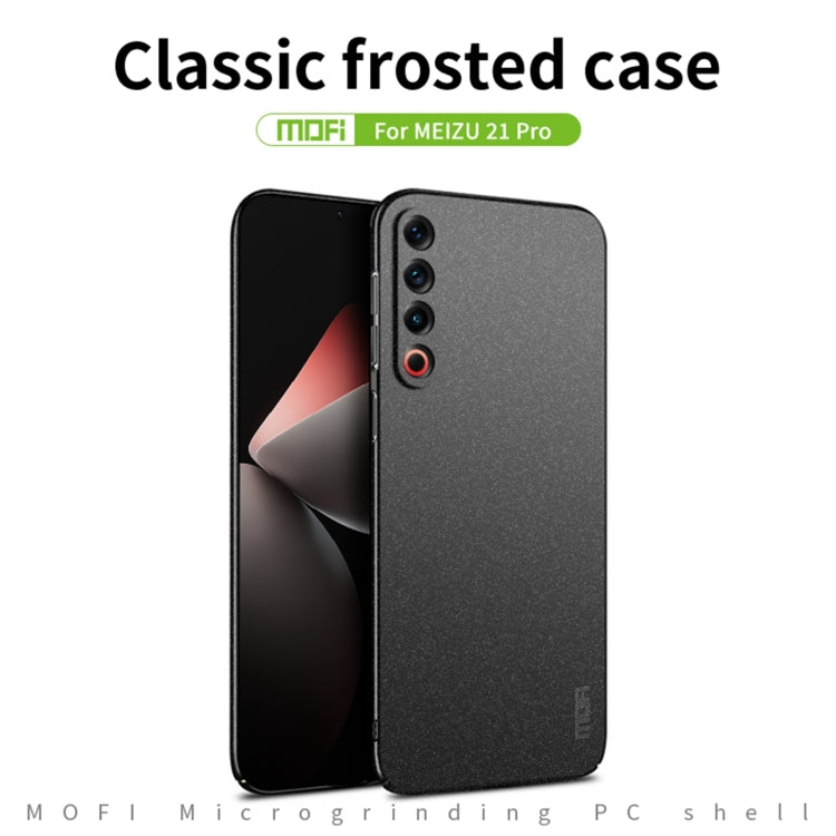 Pour Meizu 21 Pro, coque de téléphone ultra-fine tout compris en PC dépoli série MOFI Fandun (gris)