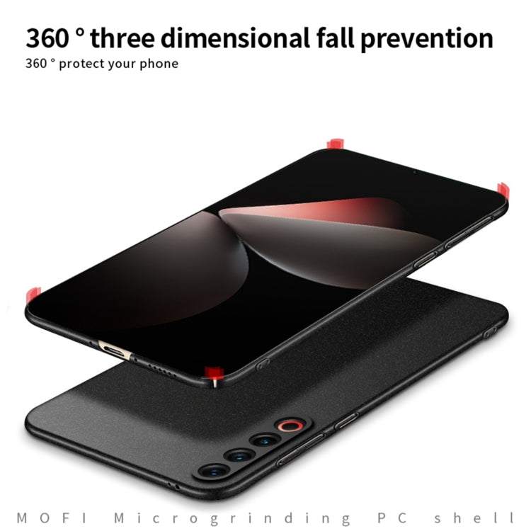 Pour Meizu 21 Pro Coque de téléphone tout compris ultra-fine en PC dépoli de la série MOFI Fandun (rouge)