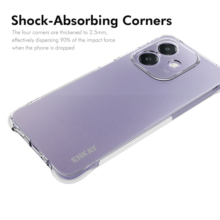 For OPPO A3x 5G Global ENKAY Hat-Prince Transparent TPU Shockproof Phone Case