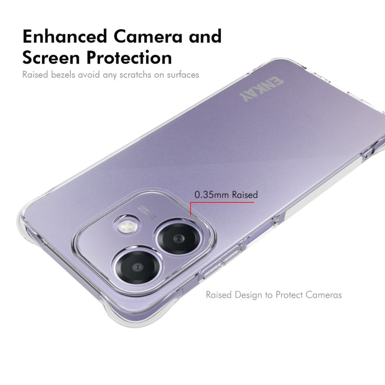 For OPPO A3x 5G Global ENKAY Hat-Prince Transparent TPU Shockproof Phone Case