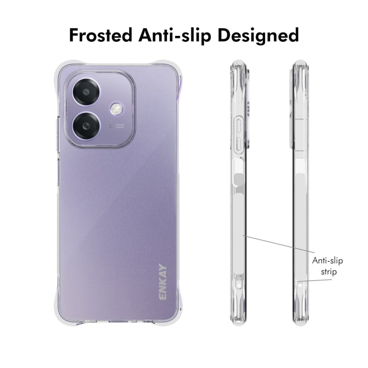 For OPPO A3x 5G Global ENKAY Hat-Prince Transparent TPU Shockproof Phone Case