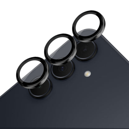 For Samsung Galaxy A35 5G NORTHJO Camera LensCD Vein Metal Ring Tempered Glass Film(Black)